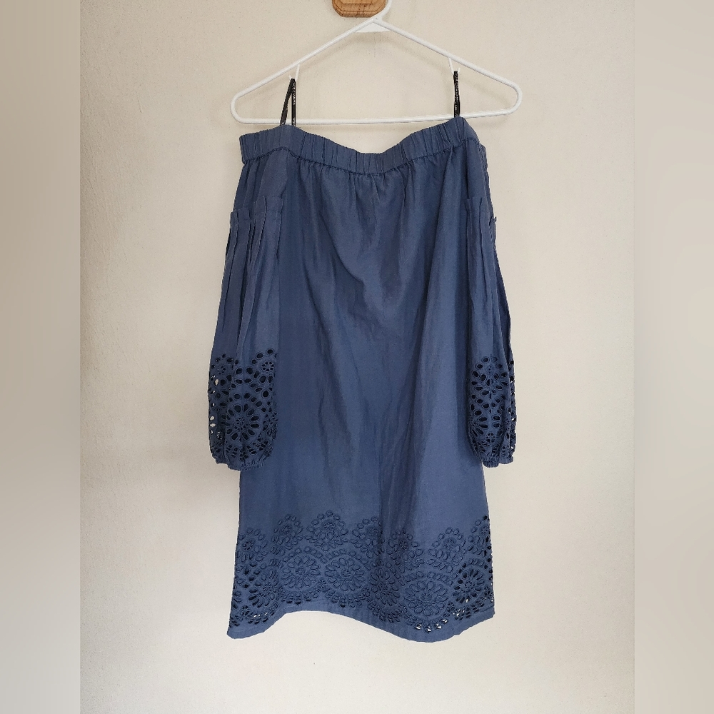 Vince Camuto off the shoulder eyelet dress